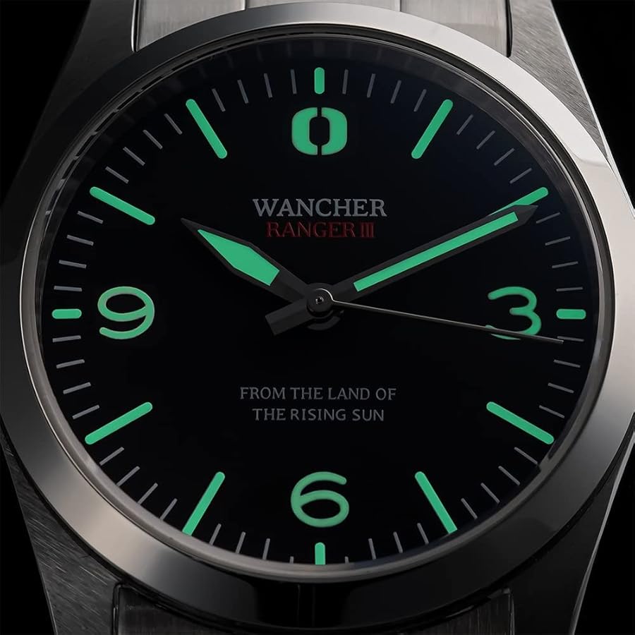 稼働品 自動巻き　ワンチャー レンジャーII GMT メンズ 腕時計 黒文字盤 楽天市場】【WW9】限定色2モデル登場【WANCHER/ワンチャー】特殊24時間